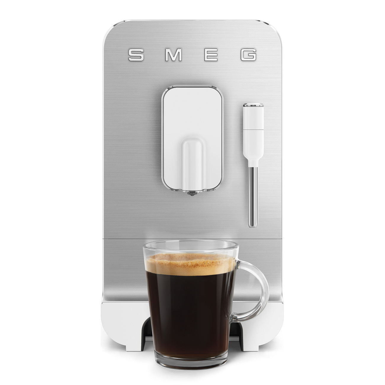 BCC12WHMEU Automatic Coffee Machine with Built-in Grinder & Steam Wand (White)