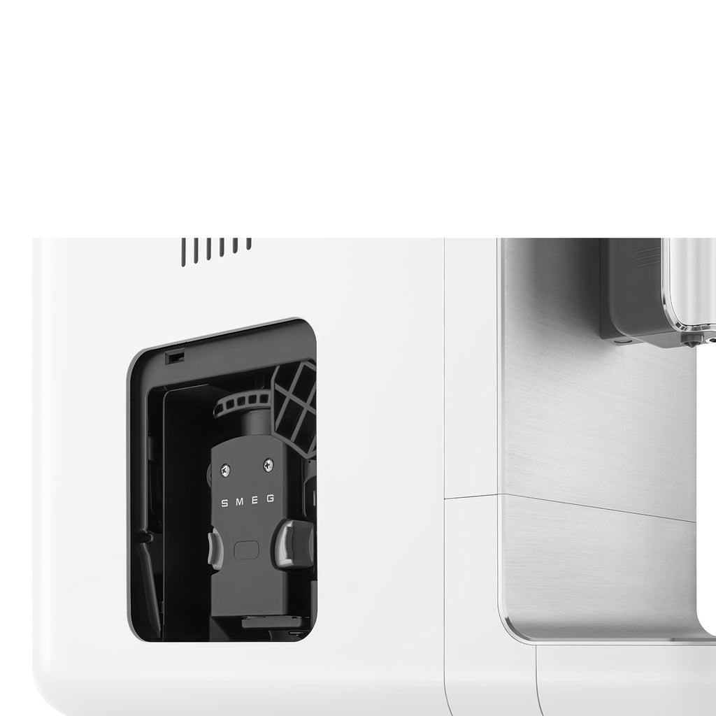 BCC12WHMEU Automatic Coffee Machine with Built-in Grinder & Steam Wand (White)