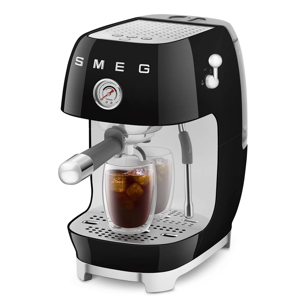 ECF03BLEU Espresso Cold Brew Coffee Machine with Steam Wand (Black)