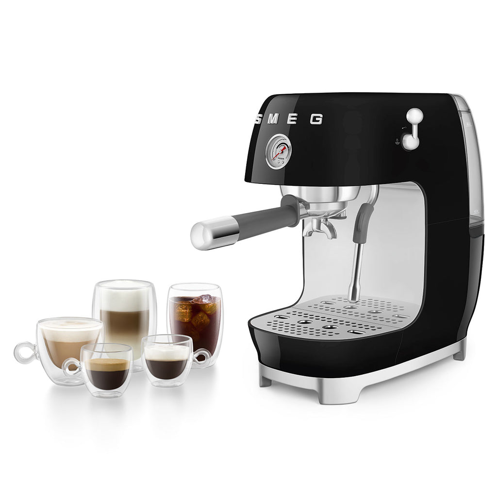 ECF03BLEU Espresso Cold Brew Coffee Machine with Steam Wand (Black)