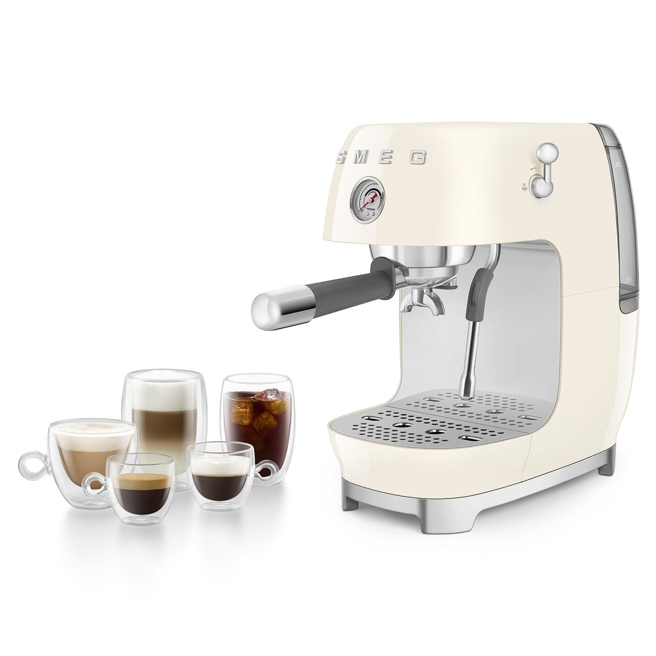 ECF03CREU Espresso Cold Brew Coffee Machine with Steam Wand (Cream)