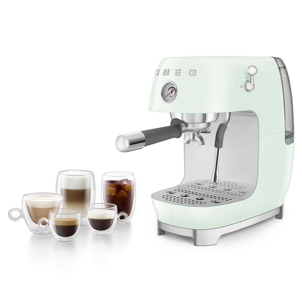 ECF03PGEU Espresso Cold Brew Coffee Machine with Steam Wand (Pastel Green)