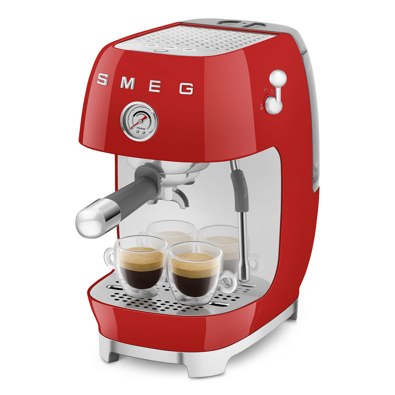ECF03RDEU Espresso Cold Brew Coffee Machine with Steam Wand (Red)