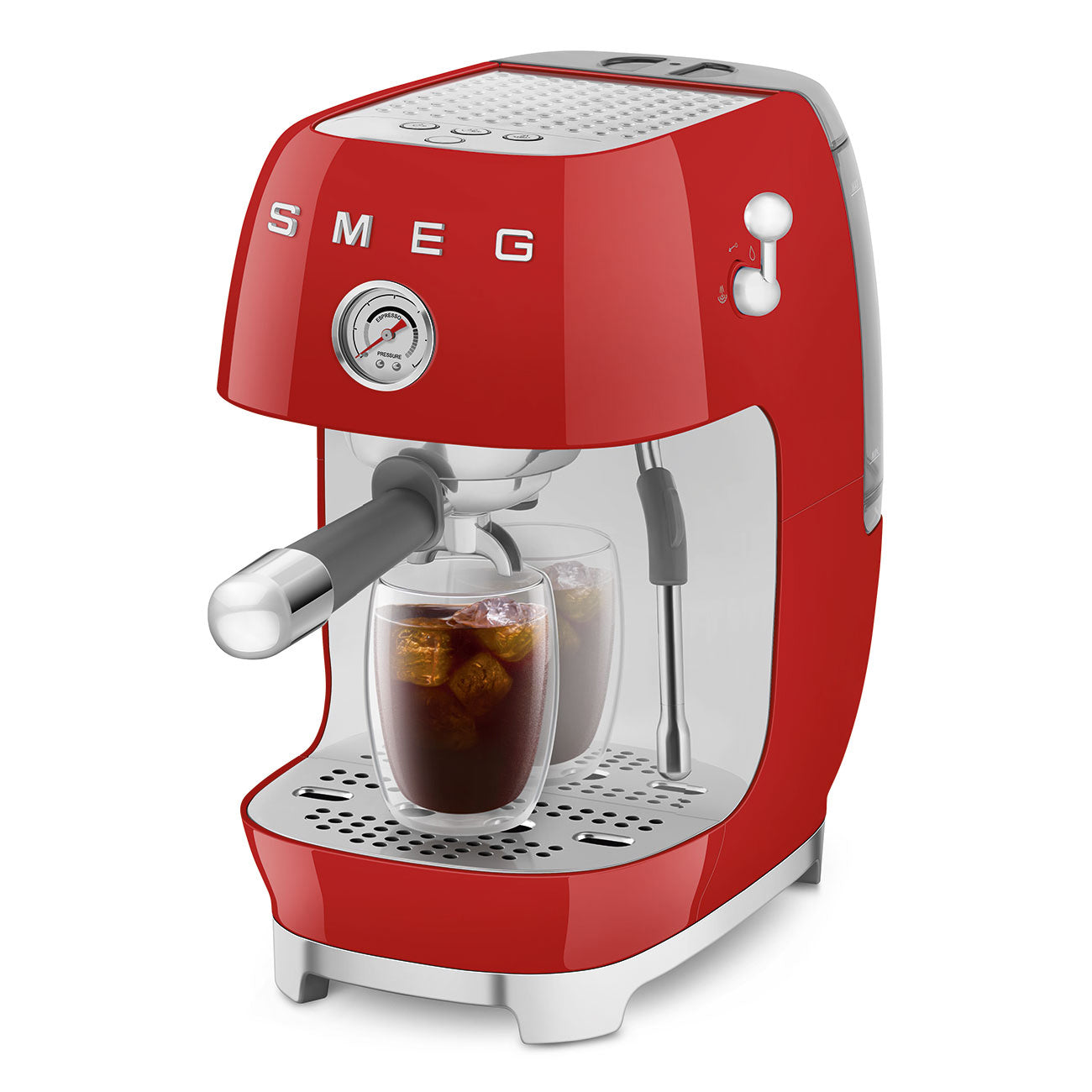 ECF03RDEU Espresso Cold Brew Coffee Machine with Steam Wand (Red)