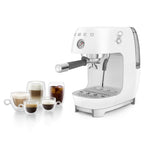 ECF03WHEU Espresso Cold Brew Coffee Machine with Steam Wand (White)