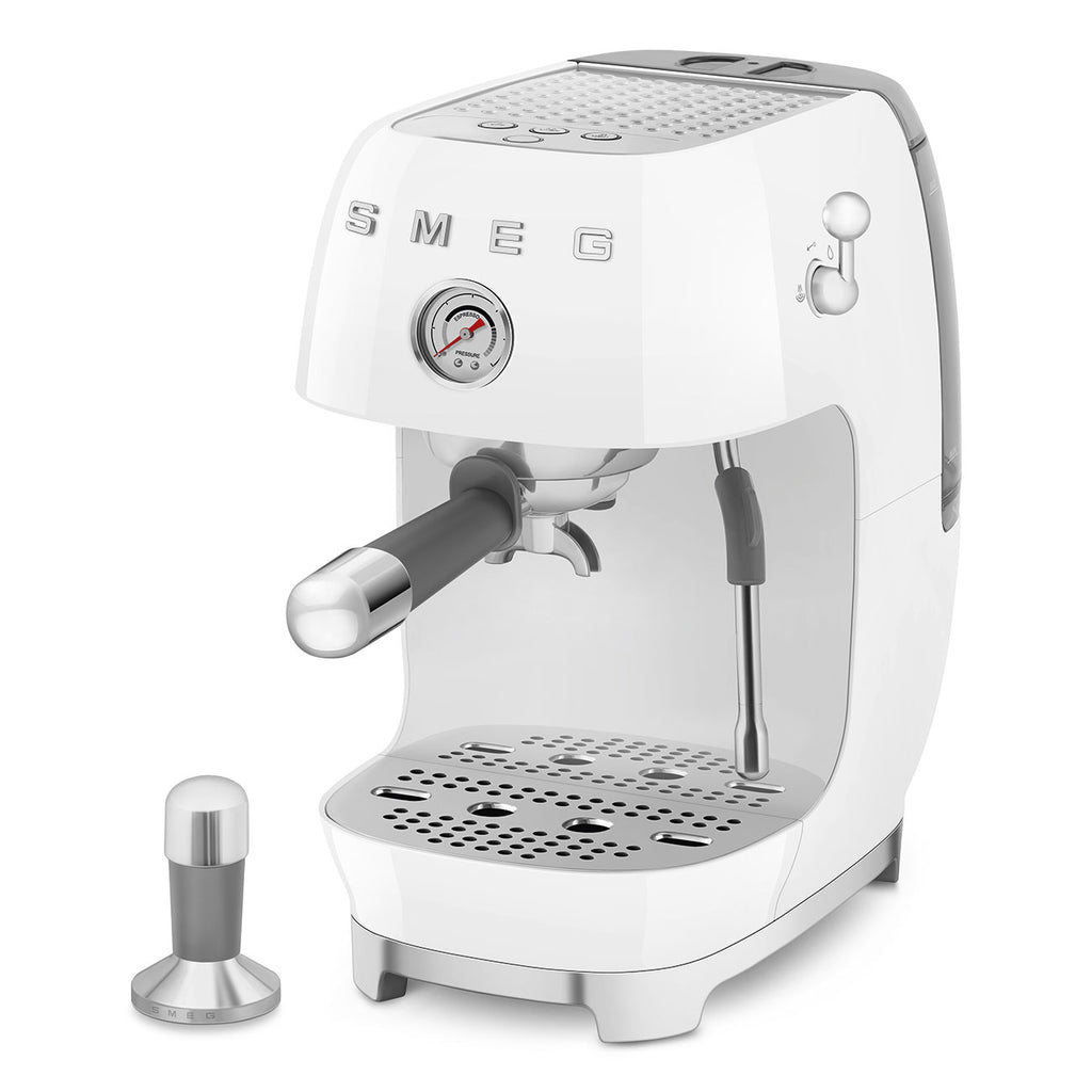 ECF03WHEU Espresso Cold Brew Coffee Machine with Steam Wand (White)