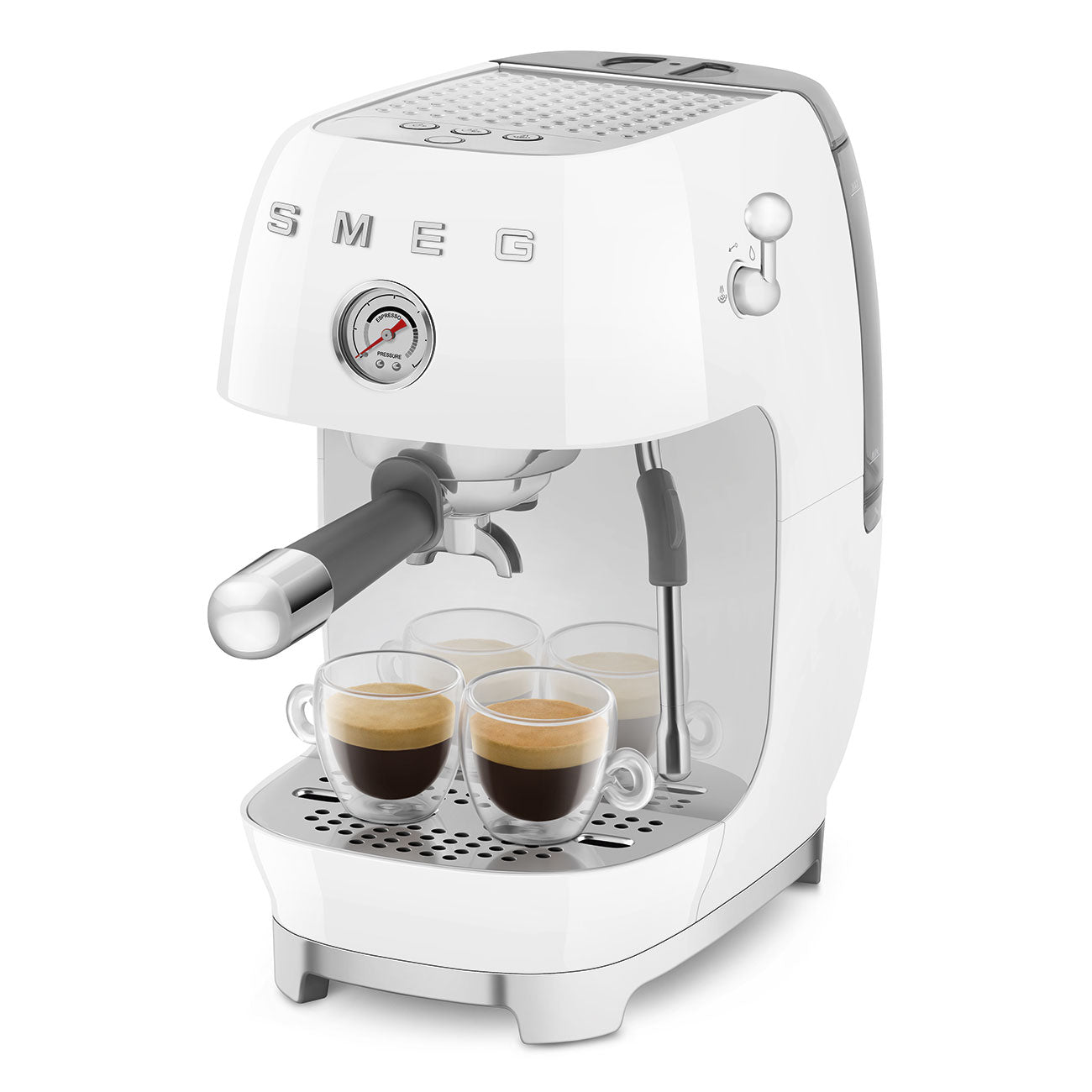 ECF03WHEU Espresso Cold Brew Coffee Machine with Steam Wand (White)