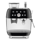 EGF03BLEU Professional Coffee Machine with Built-In Grinder & Steam Wand (Black)