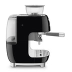 EGF03BLEU Professional Coffee Machine with Built-In Grinder & Steam Wand (Black)