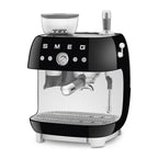 EGF03BLEU Professional Coffee Machine with Built-In Grinder & Steam Wand (Black)