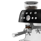 EGF03BLEU Professional Coffee Machine with Built-In Grinder & Steam Wand (Black)