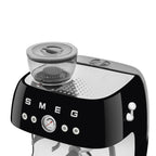 EGF03BLEU Professional Coffee Machine with Built-In Grinder & Steam Wand (Black)