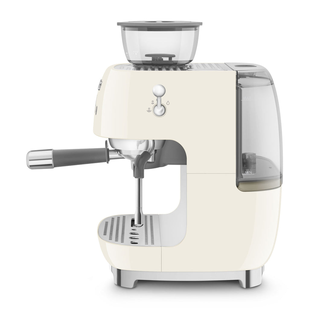 EGF03CREU Professional Coffee Machine with Built-In Grinder & Steam Wand (Cream)