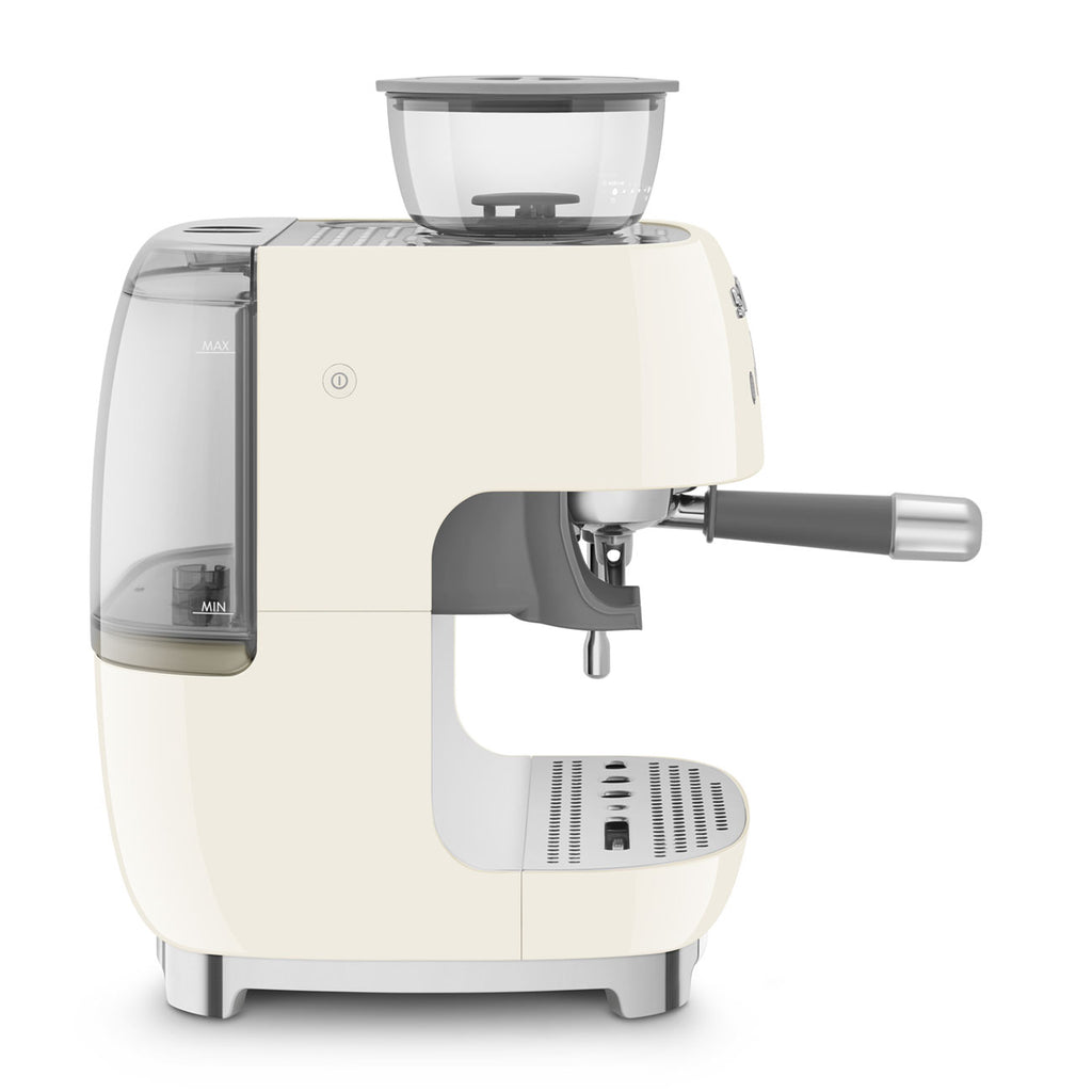 EGF03CREU Professional Coffee Machine with Built-In Grinder & Steam Wand (Cream)