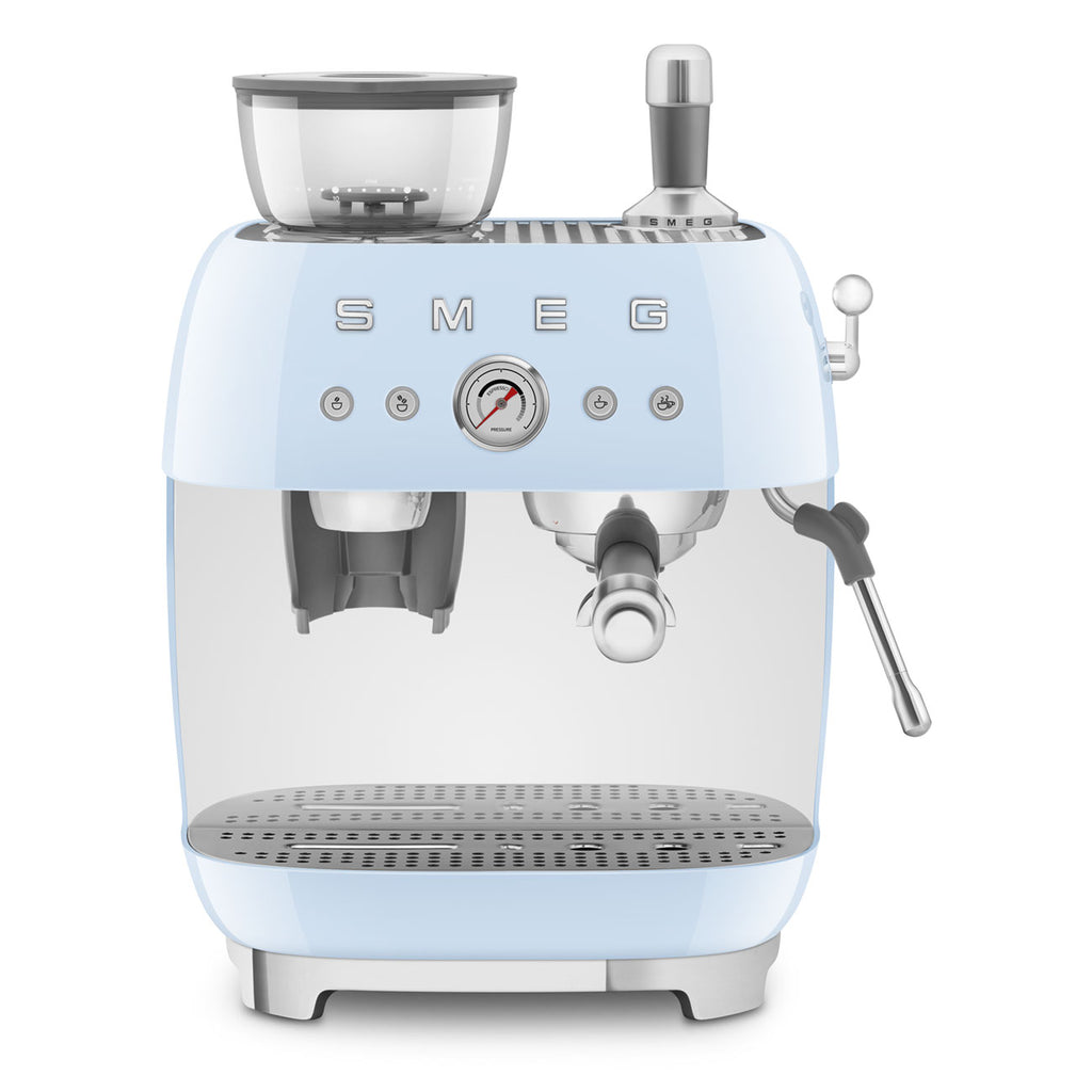 EGF03PBEU Professional Coffee Machine with Built-In Grinder & Steam Wand (Pastel Blue)