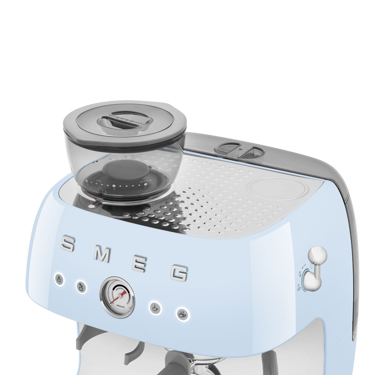 EGF03PBEU Professional Coffee Machine with Built-In Grinder & Steam Wand (Pastel Blue)