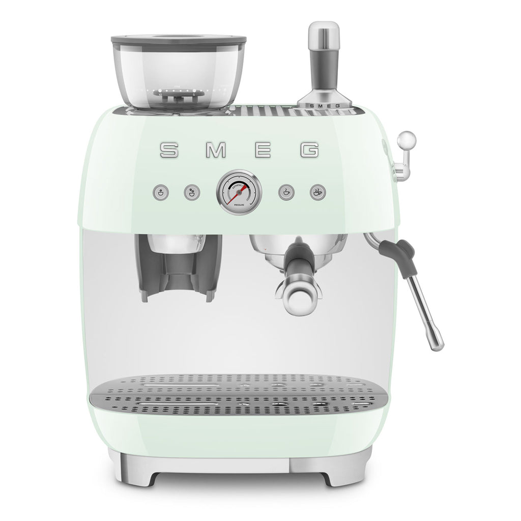 EGF03PGEU Professional Coffee Machine with Built-In Grinder & Steam Wand (Pastel Green)