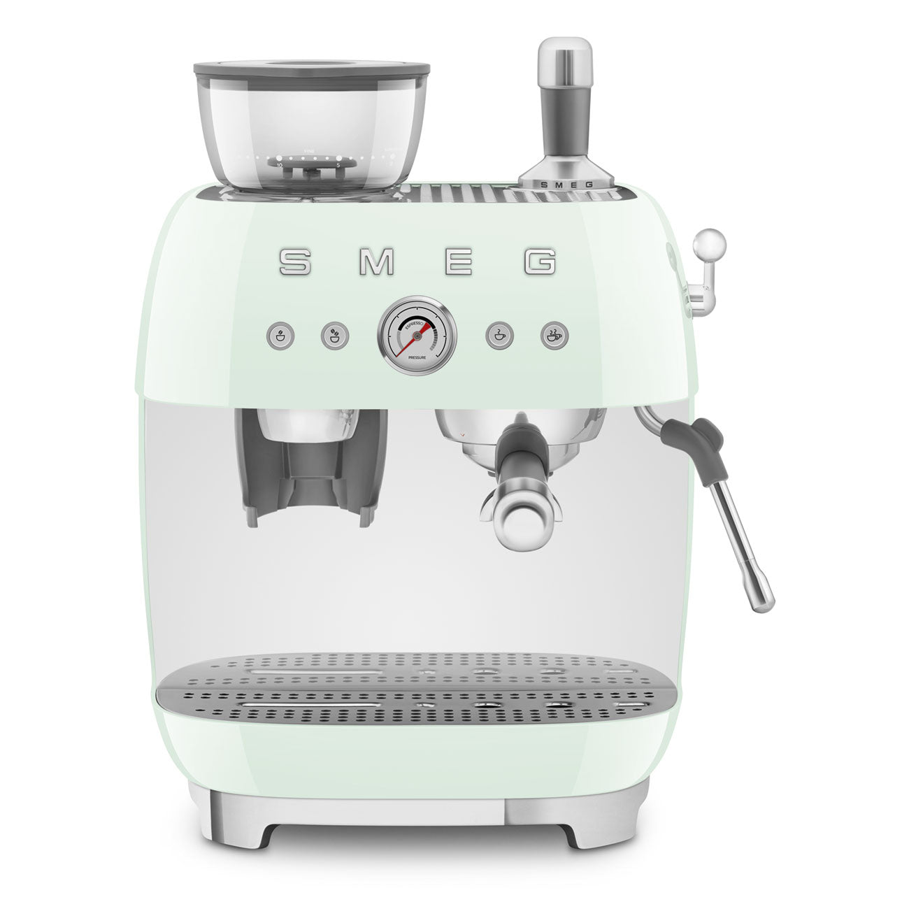 EGF03PGEU Professional Coffee Machine with Built-In Grinder & Steam Wand (Pastel Green)
