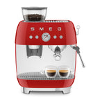 EGF03RDEU Professional Coffee Machine with Built-In Grinder & Steam Wand (Red)