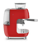 EGF03RDEU Professional Coffee Machine with Built-In Grinder & Steam Wand (Red)