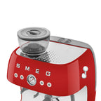 EGF03RDEU Professional Coffee Machine with Built-In Grinder & Steam Wand (Red)