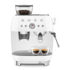 EGF03WHEU Professional Coffee Machine with Built-In Grinder & Steam Wand (White)