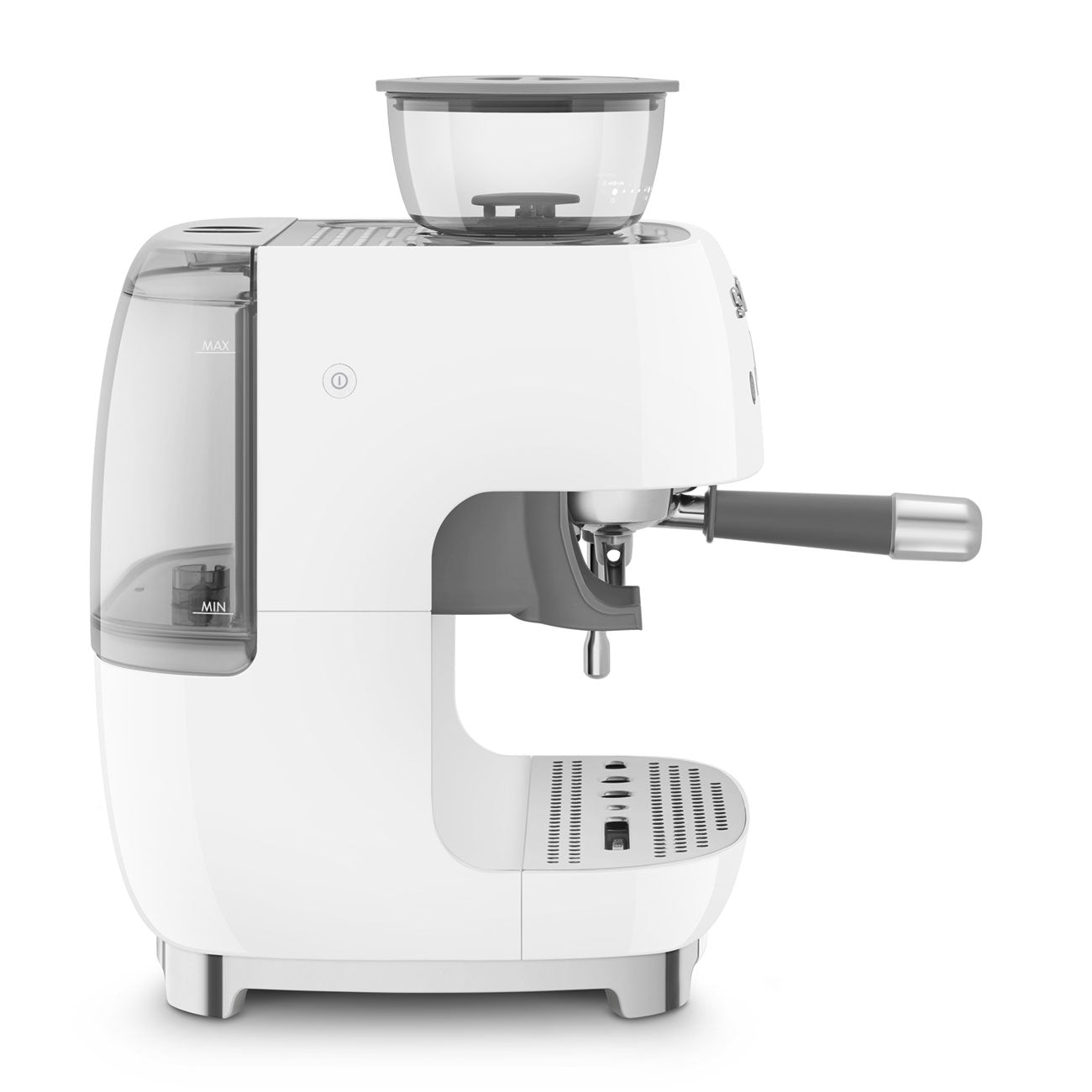 EGF03WHEU Professional Coffee Machine with Built-In Grinder & Steam Wand (White)