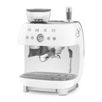 EGF03WHEU Professional Coffee Machine with Built-In Grinder & Steam Wand (White)